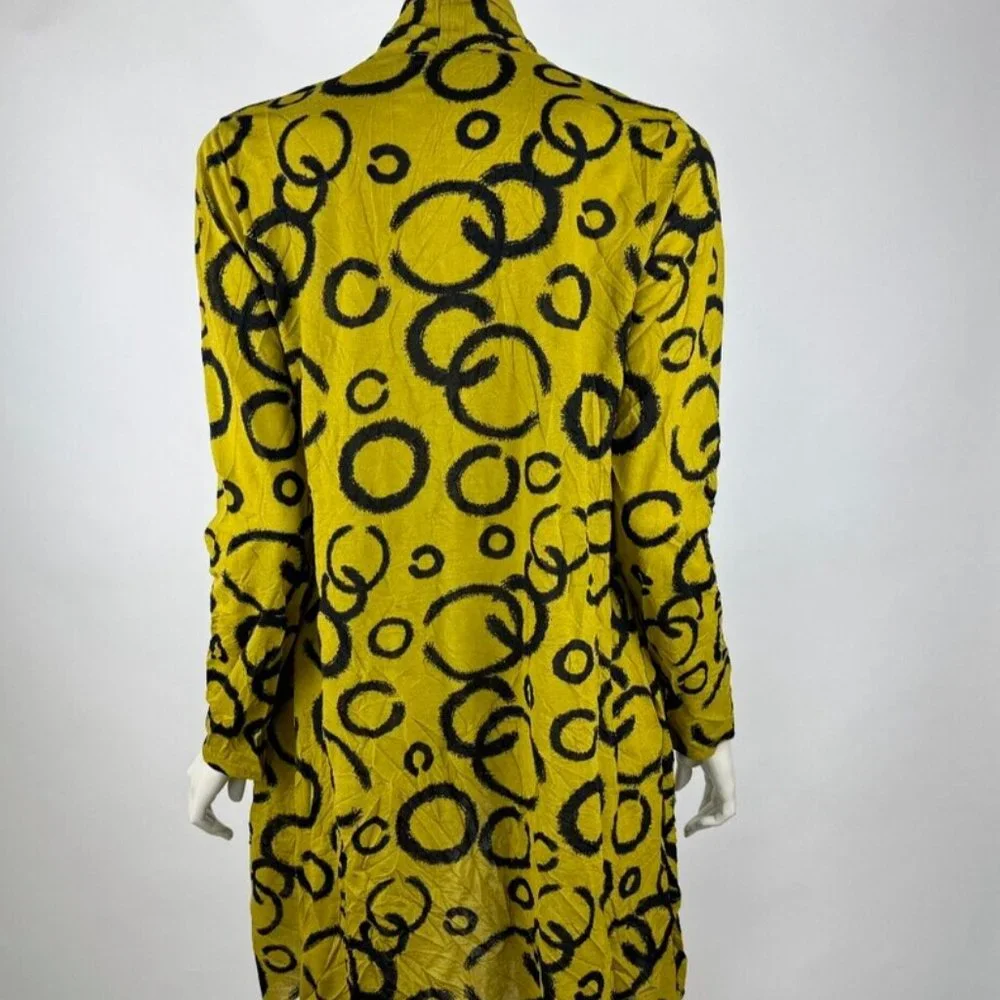 Chalet Crinkle Open Front Cardigan Women‎ XS EUC Long Sleeve Pockets Lightweight